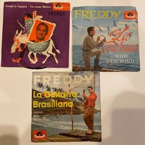 Lot of Freddy Quinn 45 RPM Vinyl Paloma Weit Its Der Wet Einmal In Tampico VG